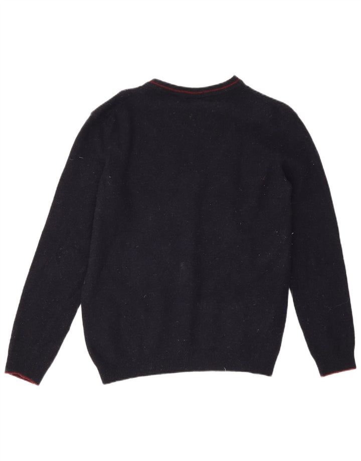 Timberland Dame Grafisk Jumper Sweater UK 14 Medium Navy Blue