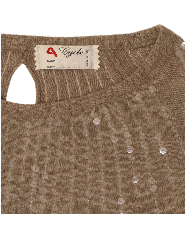 Cycle Dame Boat Neck Jumper Sweater UK 6 XS Brun