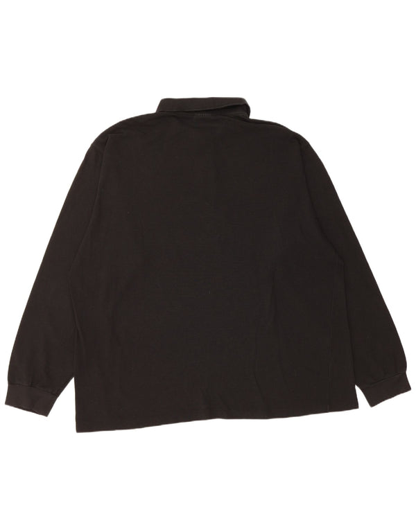 Lacoste Langærmet Polo Shirt til mænd Størrelse 8 3XL Sort Bomuld
