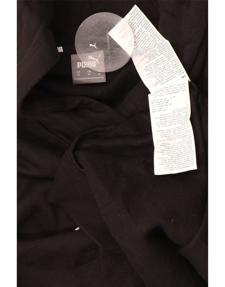 PUMA Grafisk hættetrøje til kvinder UK 14 Medium Sort bomuld