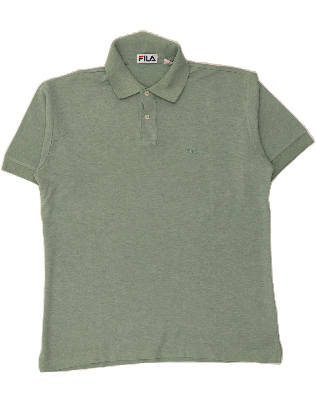 FILA Mens Polo Shirt IT 50 Medium Green Cotton Vintage Fila and Second-Hand Fila from Messina Hembry 