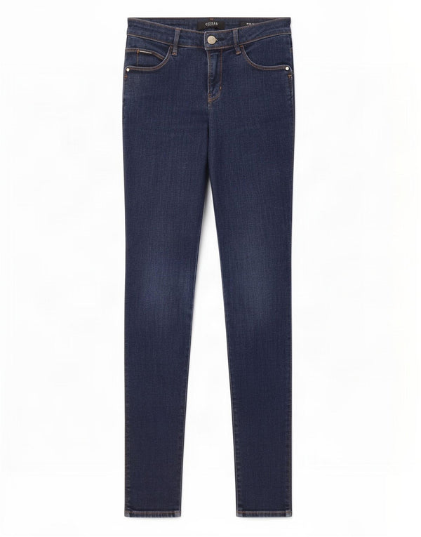 Guess Womens Curve X Mid Rise Skinny Jeans W27 L29 Blue Cotton