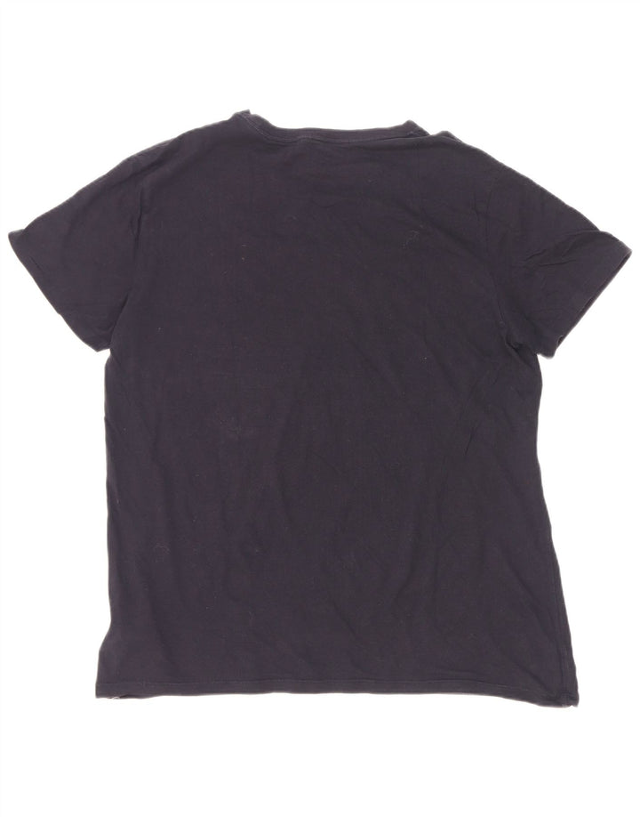 Gap Herre grafisk T-shirt Top Stor marineblå bomuld