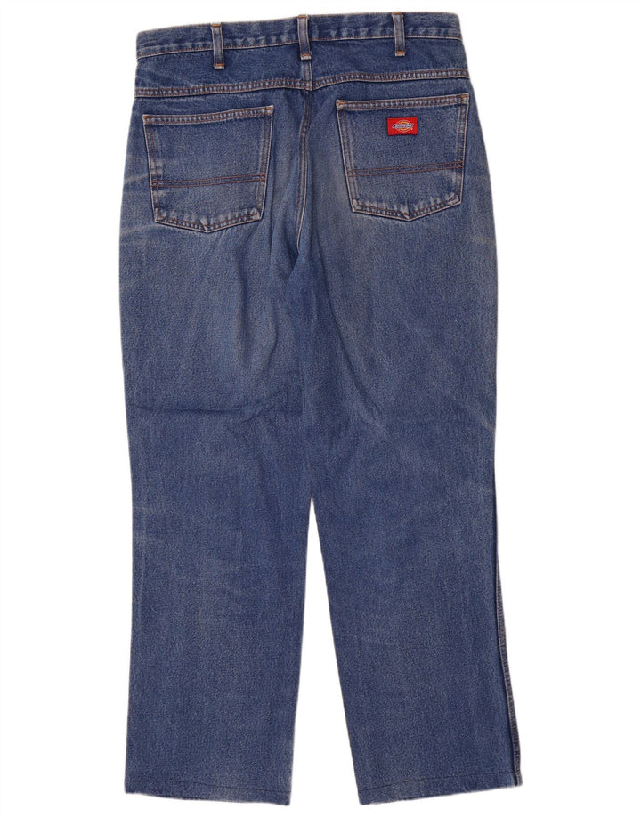 Dickies Herre Regular Straight Jeans W34 L30 Blå Bomuld