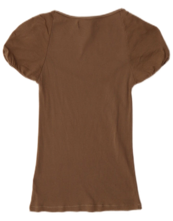 Zara Dame Bluse Top UK 8 Small Grå