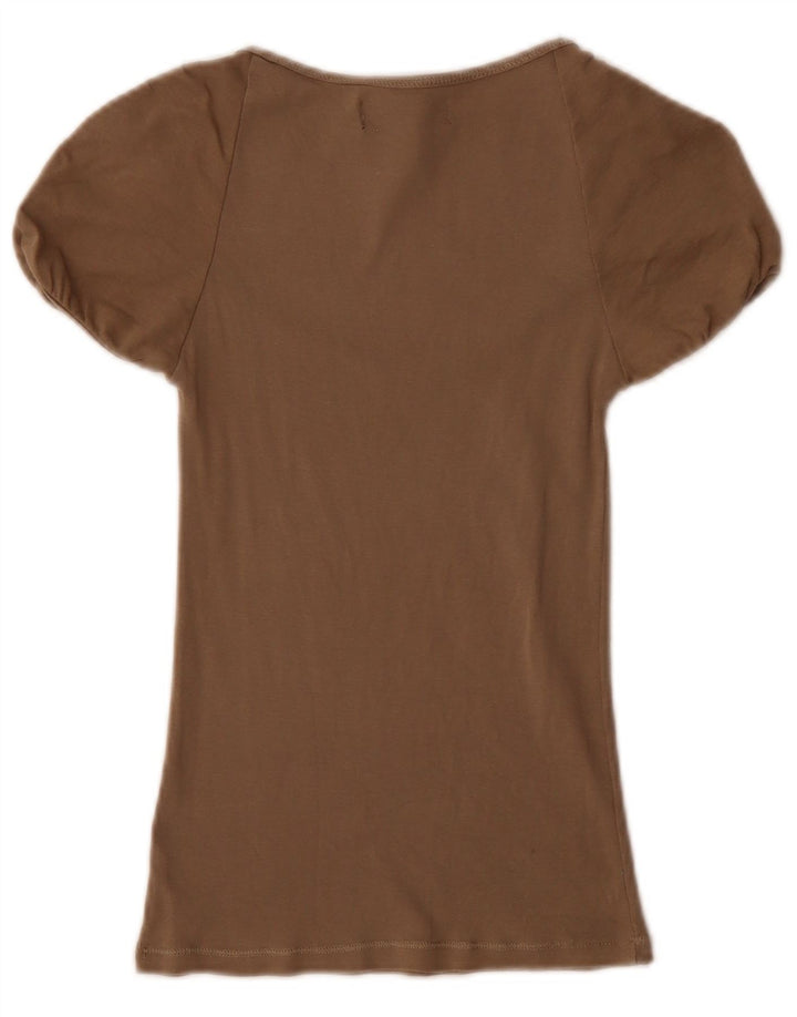 Zara Dame Bluse Top UK 8 Small Grå