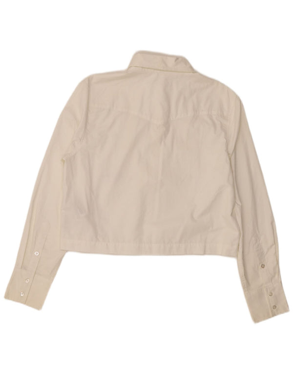 Calvin Klein Jeans Dameskjorte UK 16 Stor Hvid Bomuld