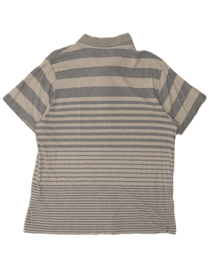 French Connection Herre poloshirt XL Gråstribet bomuld