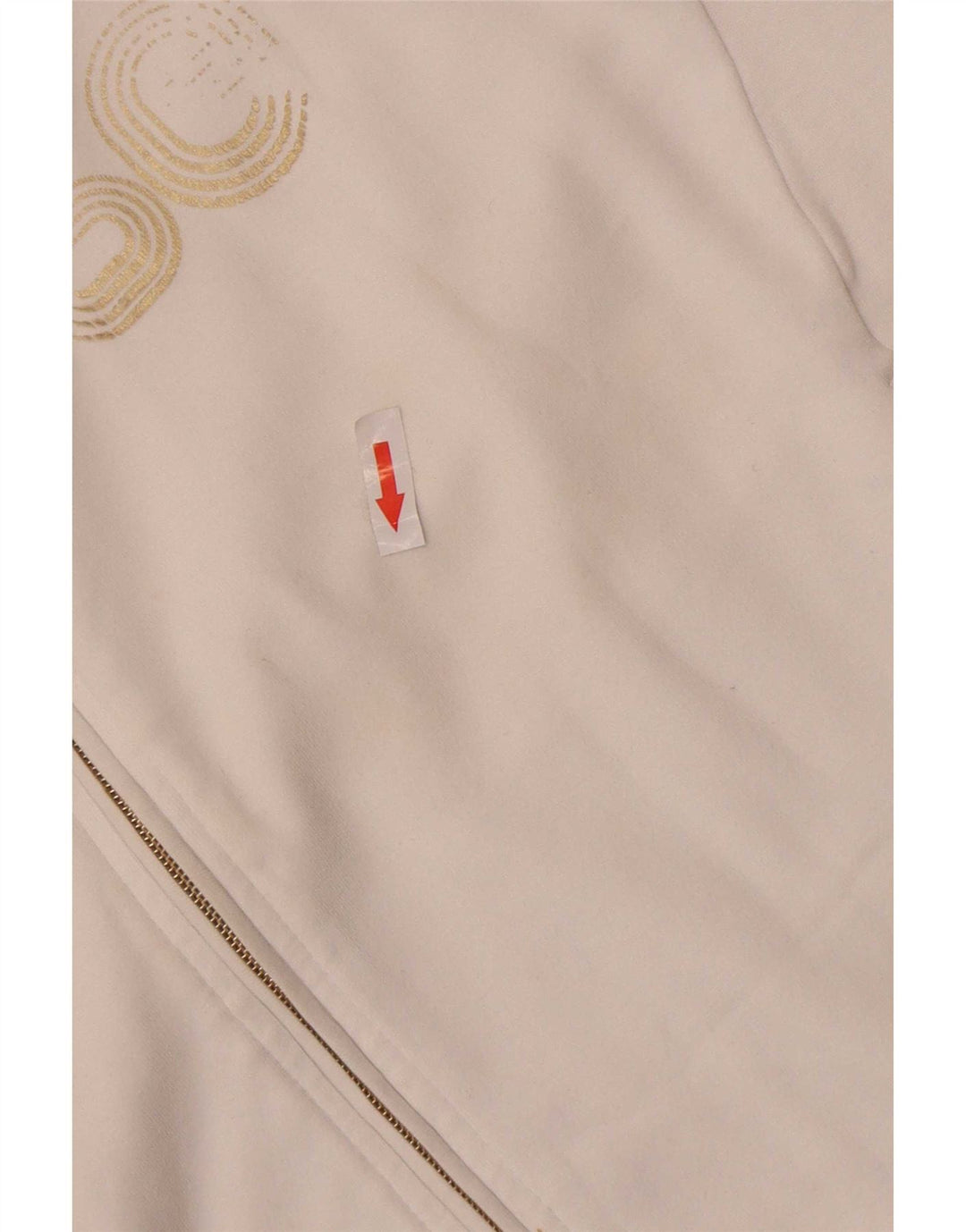 Ellesse Dame Grafisk Hættetrøje Sweater UK 14 Medium Hvid Bomuld