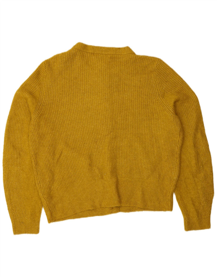 Marks & Spencer Dame Cardigan Sweater UK 16 Stor Gul Akryl
