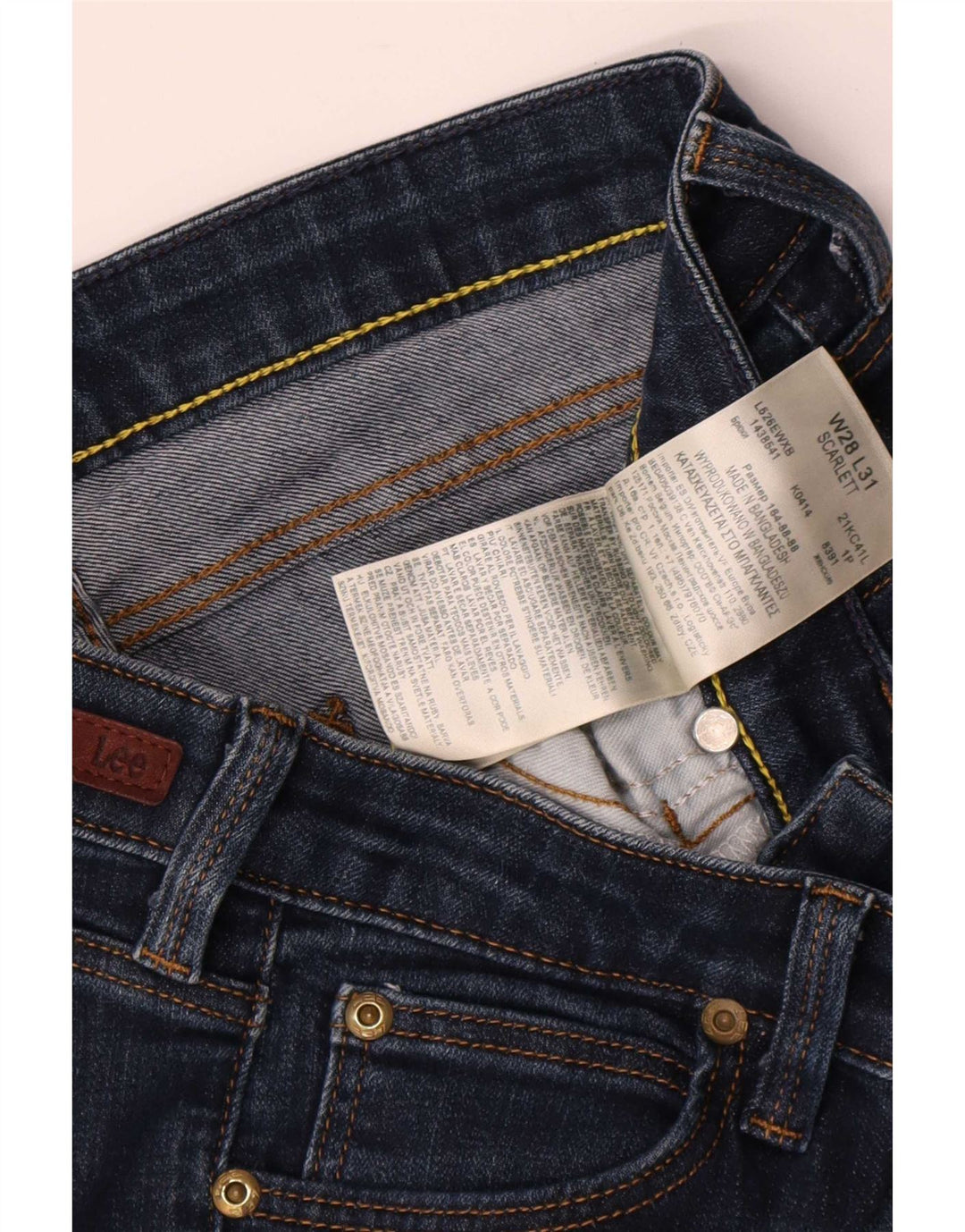 Lee Dame Scarlett Slim Jeans W28 L28 Marineblå Bomuld