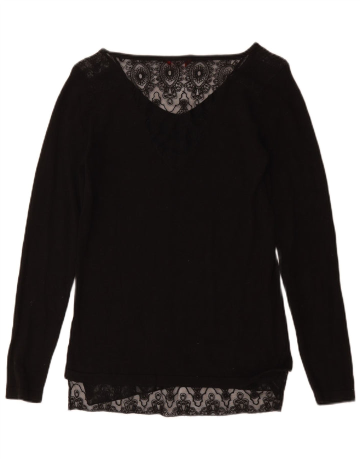 Guess Dametop Langærmet UK 10 Small Black Floral