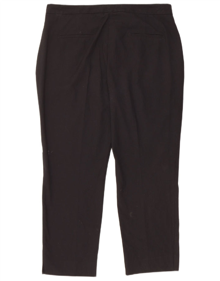 Zara Dame Cropped Trousers EU 44 XL W34 L26 Sort