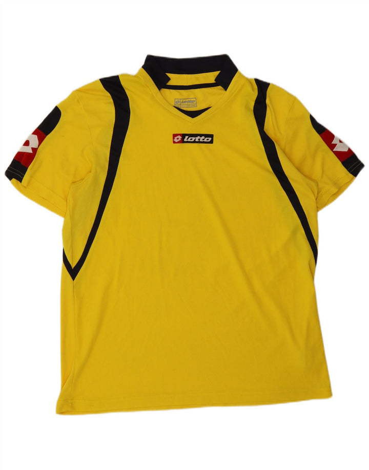 Lotto Herre T-Shirt Top 2XL Gul Colourblock Polyester