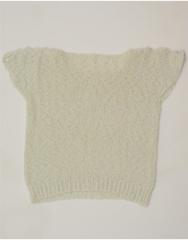 VINTAGE Womens Crop Vest Tank Top UK 14 Medium Blue Vintage Vintage and Second-Hand Vintage from Messina Hembry 