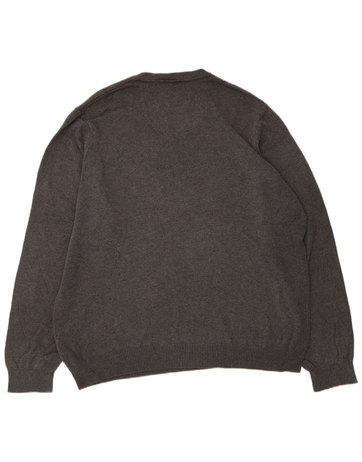Marks & Spencer Herre V-hals sweater XL Grå Bomuld