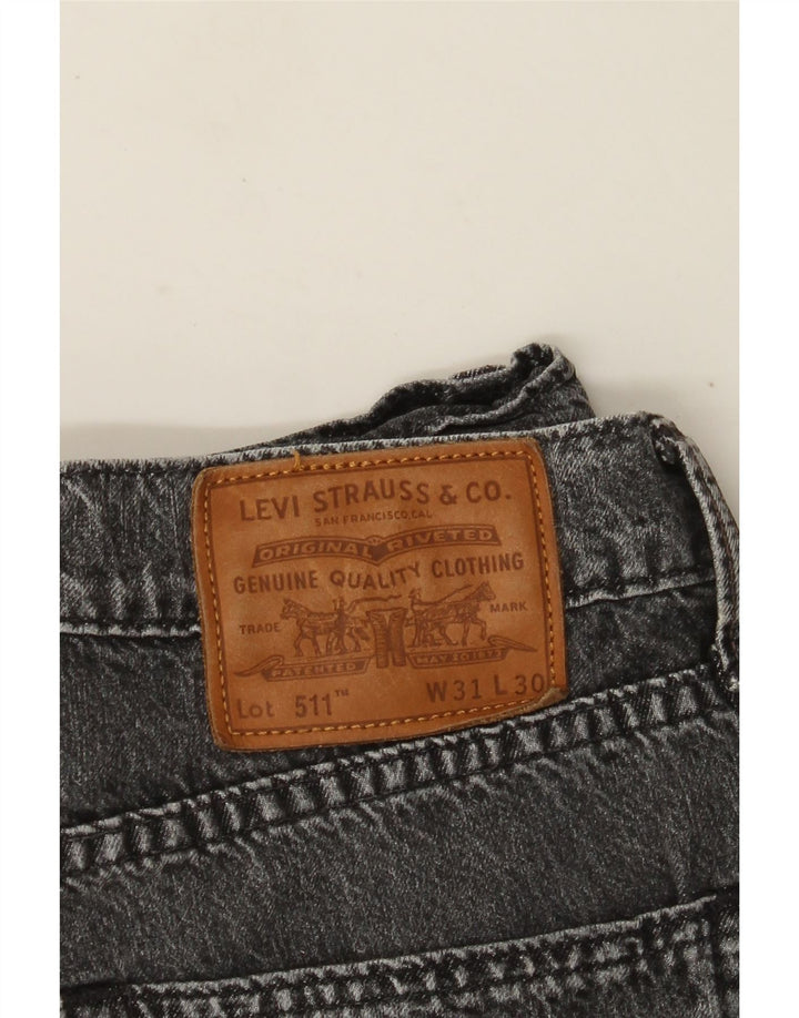 Levi's Herre 511 Slim Jeans W31 L30 Grå Bomuld