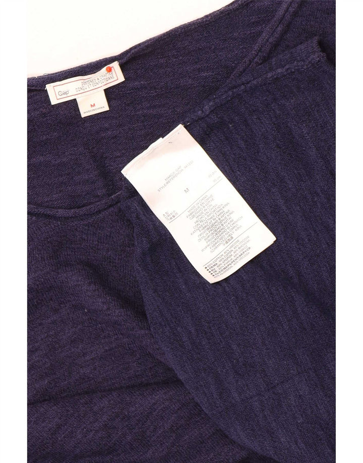 Gap Dame Top Langærmet UK 14 Medium Navy Blue Flecked Bomuld