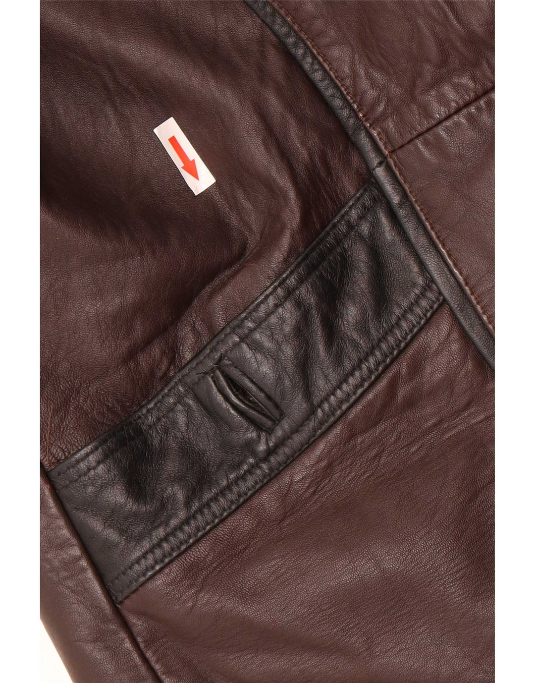Sardar Dame Oversized Læderfrakke UK 16 Stor Brun