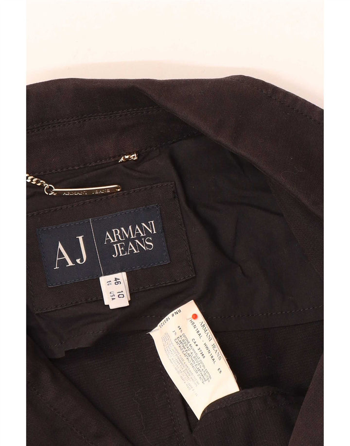 Armani Jeans Dame 3-knaps blazerjakke EU 46 XL Brun Bomuld