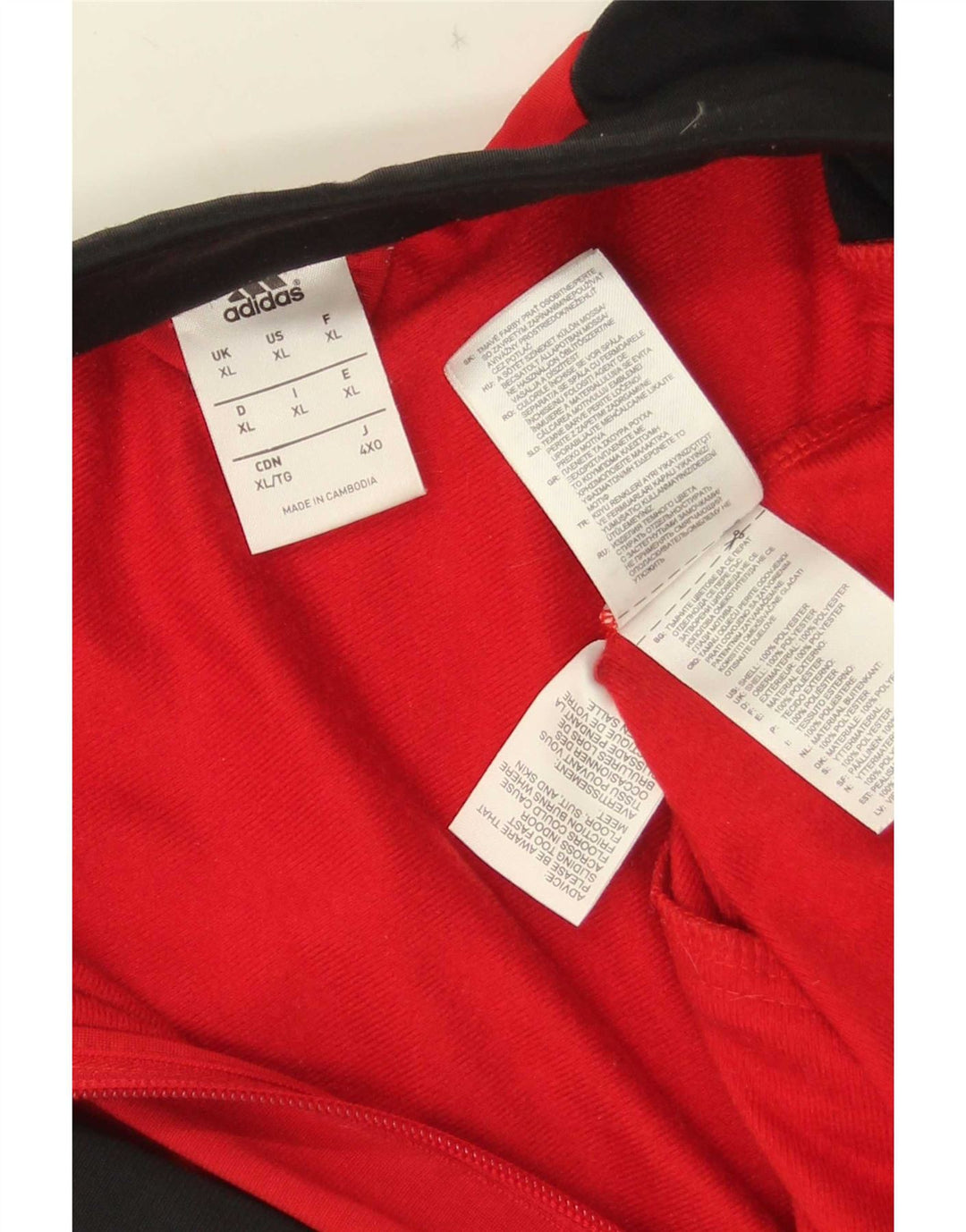 Adidas Træningsdragt til mænd Topjakke XL Rød Colourblock Polyester