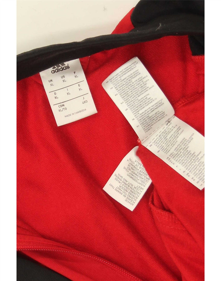 Adidas Træningsdragt til mænd Topjakke XL Rød Colourblock Polyester