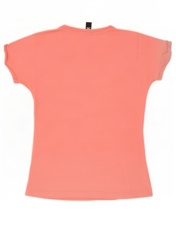 Adidas Dame Grafisk T-Shirt Top UK 10 Small Pink