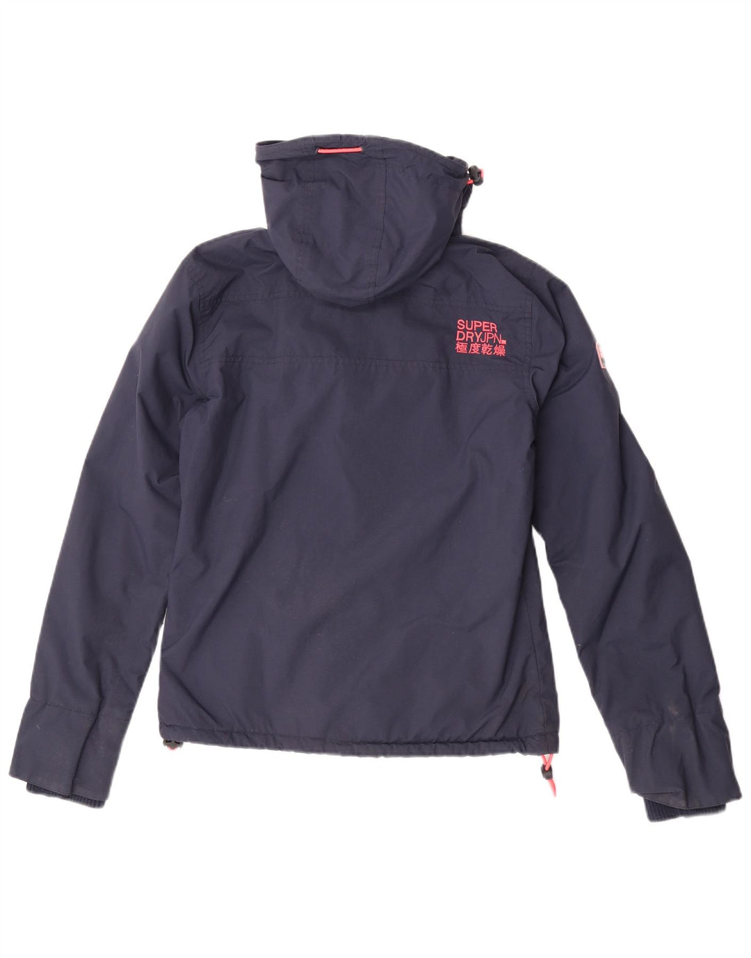 Superdry Graphic Windbreaker Jacket UK 10 Small Navy Blue