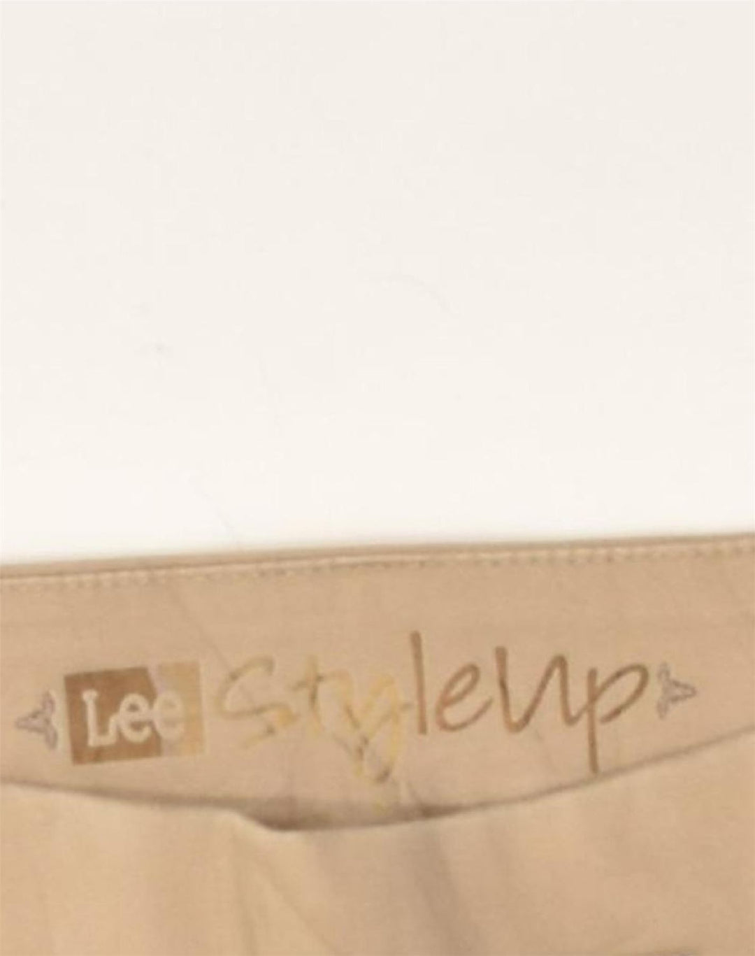 LEE Womens Straight Casual Trousers W36 L30 Beige Cotton | Vintage Lee | Thrift | Second-Hand Lee | Used Clothing | Messina Hembry 