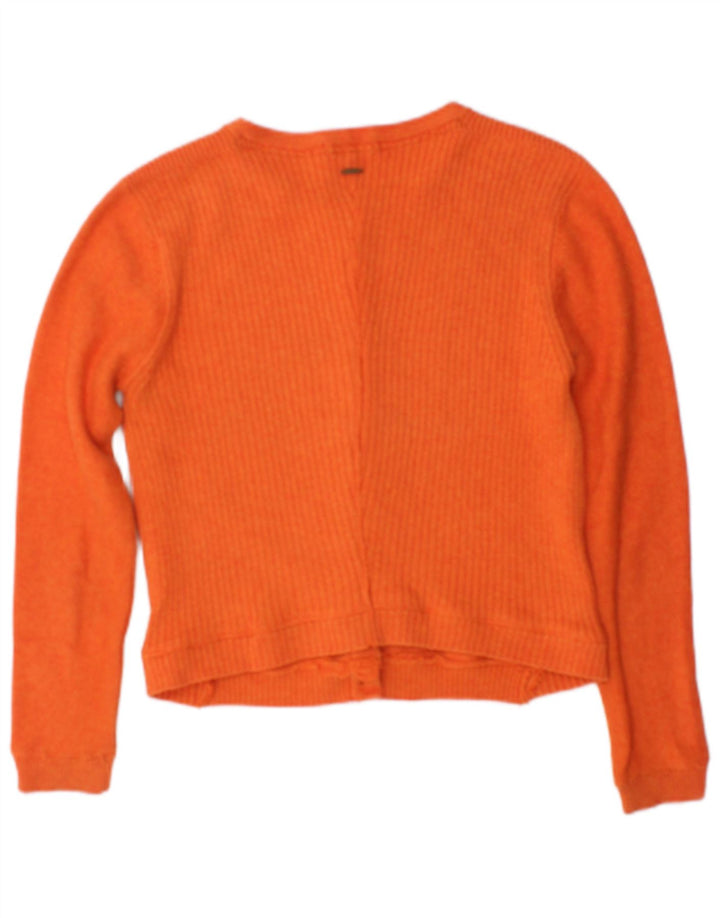 White Stuff Womens Crop Cardigan Sweater UK 14 Medium Orange