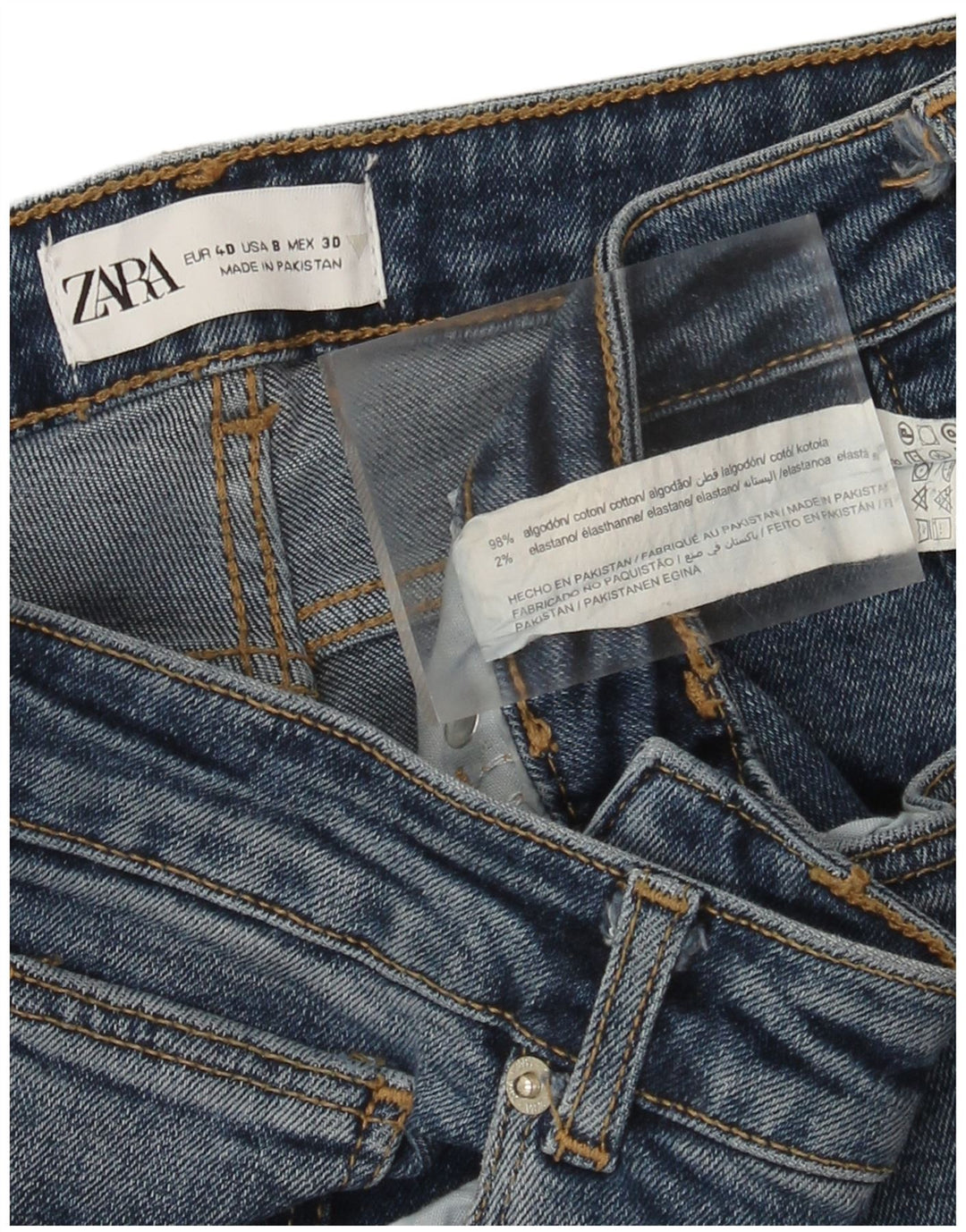 Zara Dame Bootcut Jeans EU 40 Medium W30 L34 Blå Bomuld