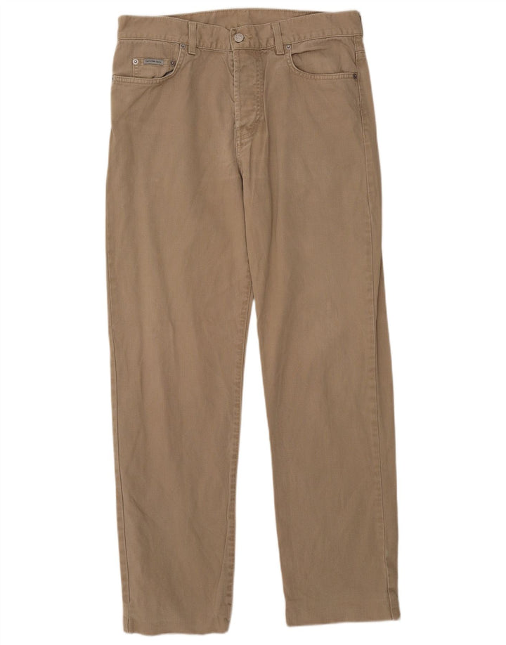 Calvin Klein Straight Jeans til mænd W32 L31 Beige Bomuld