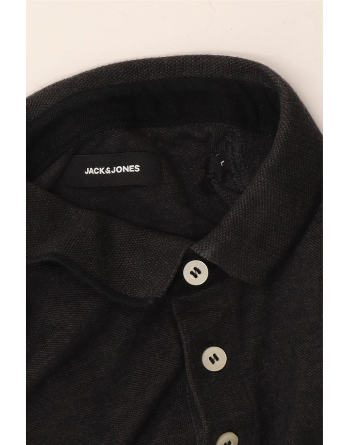 JACK & JONES Mens Polo Shirt Large Grey Cotton Vintage Jack & Jones and Second-Hand Jack & Jones from Messina Hembry 
