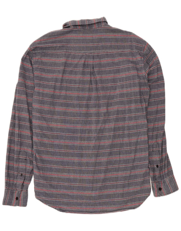 DOCKERS Herreskjorte Medium Navyblå stribet bomuld