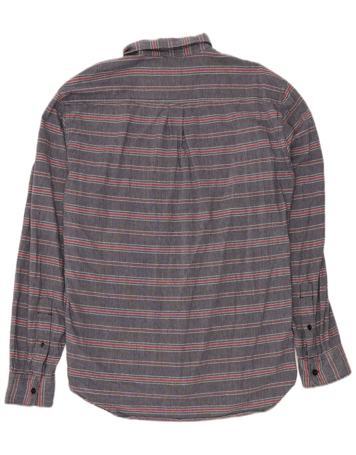 DOCKERS Herreskjorte Medium Navyblå stribet bomuld