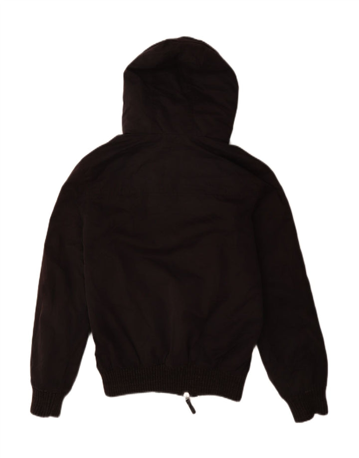 Superdry Bomberjakke med hætte til mænd UK 36 Lille sort polyester