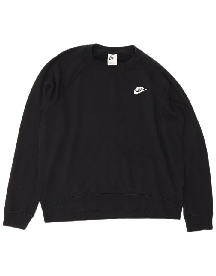Nike Sweatshirt til mænd, stor sort bomuld