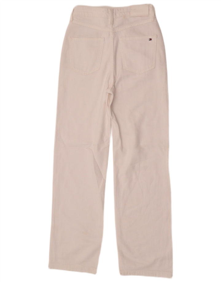 Tommy Hilfiger Lige Jeans til kvinder W27 L30 Hvid Bomuld