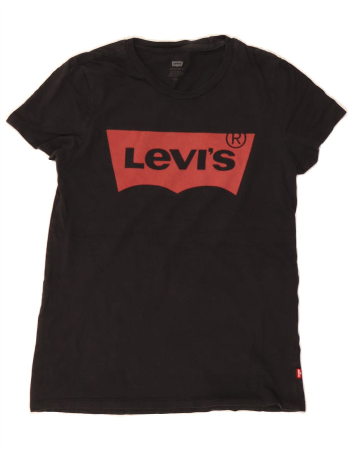 LEVI'S Boys Graphic T-Shirt Top 10-11 Years Small Black Cotton Vintage Levi's and Second-Hand Levi's from Messina Hembry 