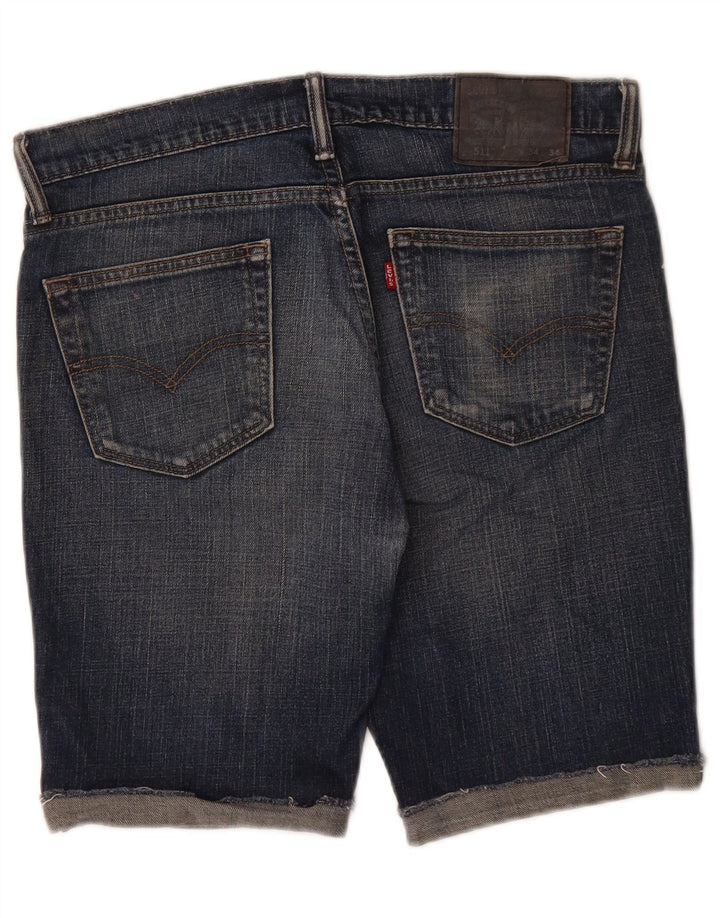 Levi's Herre 511 denimshorts W34 Stor marineblå bomuld