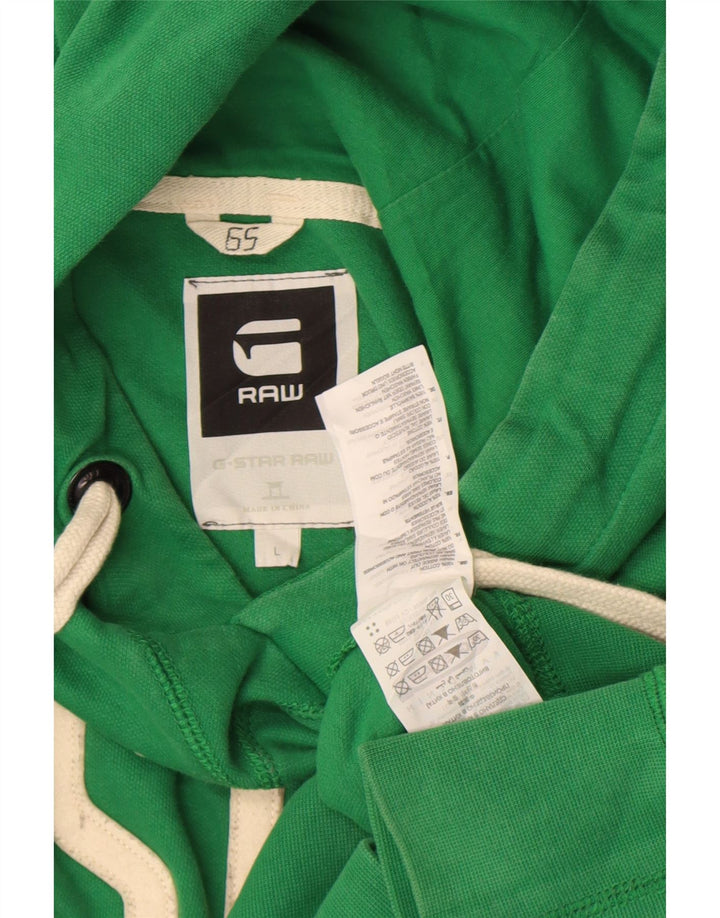 G-Star Grafisk hættetrøje til mænd Stor grøn bomuld