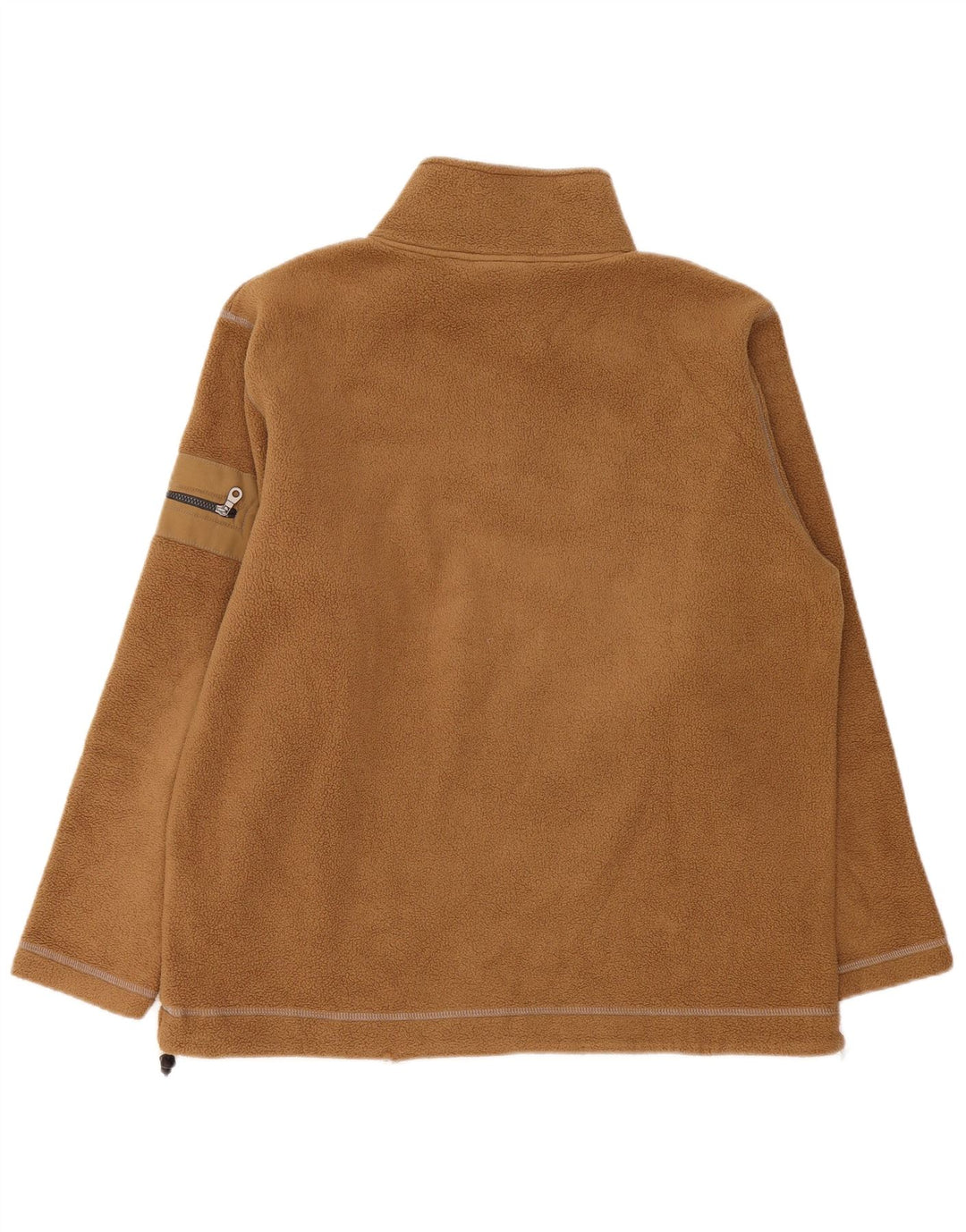 Murphy & Nye herre lynlås hals fleece jumper stor beige polyester
