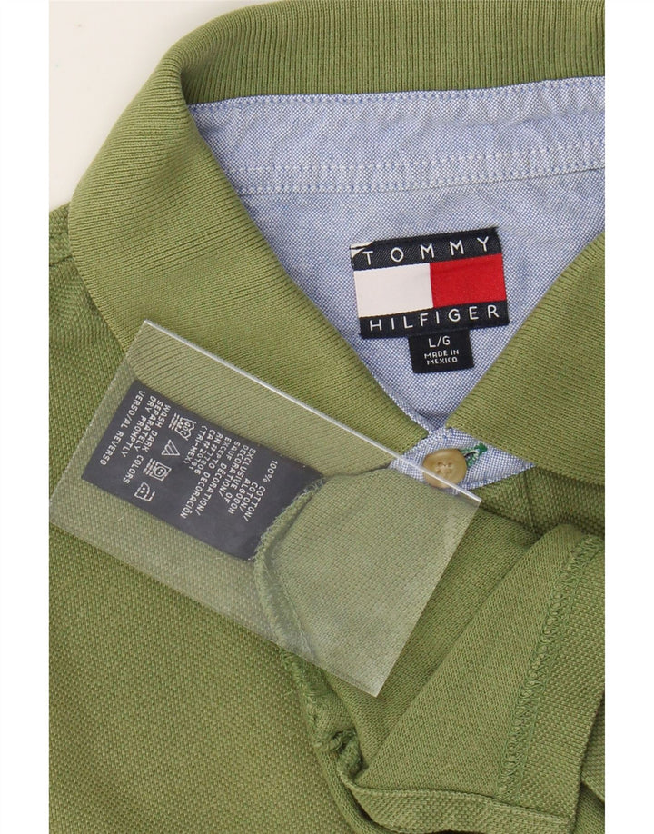 TOMMY HILFIGER Poloshirt til mænd Stor grøn bomuld