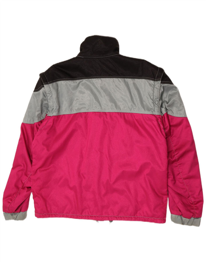 Vintage Herre Utility Jacket UK 42 XL Pink Colourblock Polyamid
