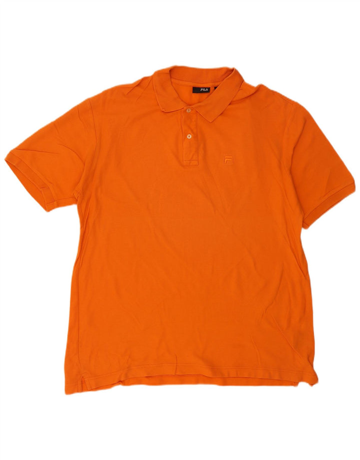 FILA Poloshirt til mænd XL Orange Bomuld