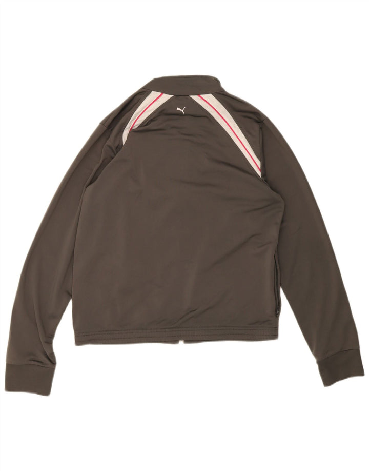 Puma træningsdragt topjakke til kvinder UK 14 Large Grå Colourblock Polyester