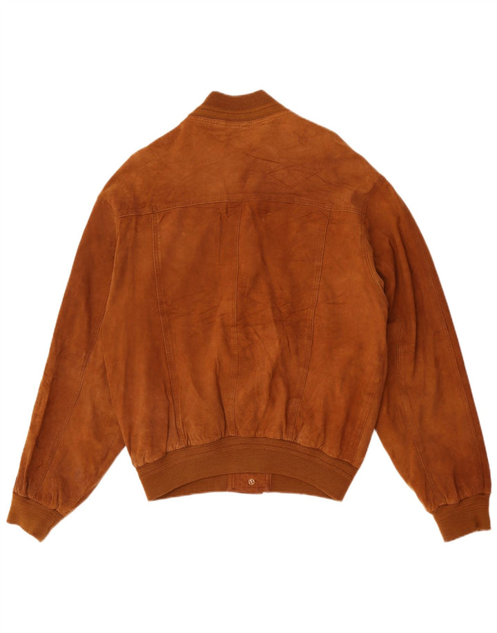 Vintage herre ruskind bomberjakke IT 50 Large Brown