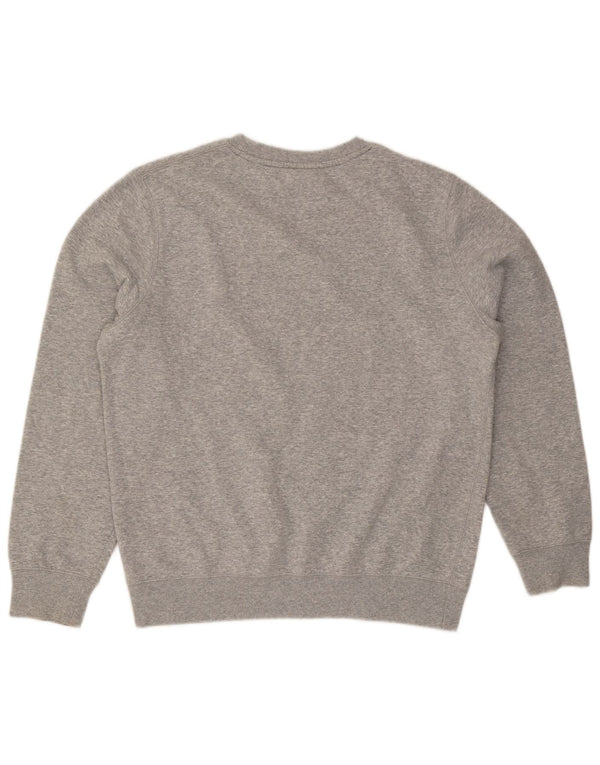 Champion Herre Grafisk Sweatshirt Jumper Large Grå Flecked Bomuld
