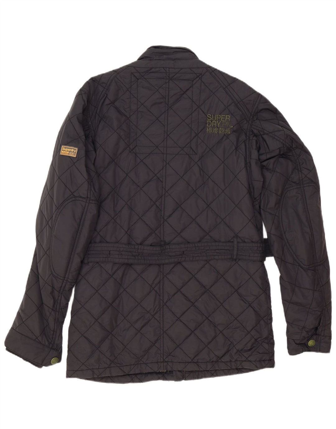 Superdry Quiltet racerjakke til mænd UK 42 XL sort nylon