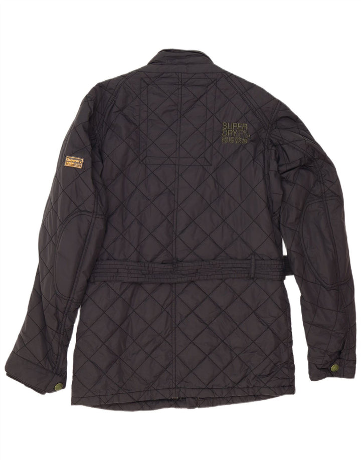 Superdry Quiltet racerjakke til mænd UK 42 XL sort nylon